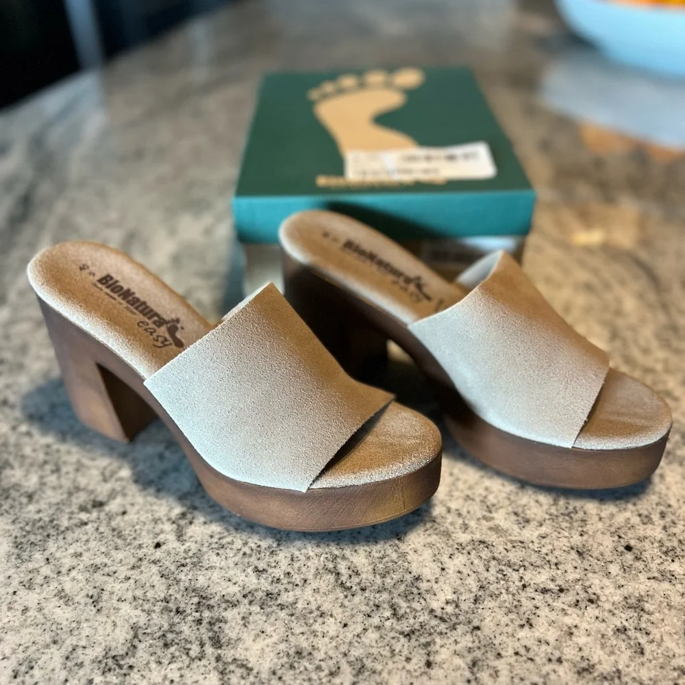 NIB BioNatura Platform Sandals - Picture 1 of 4